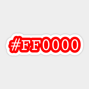 #FF0000 (red) Sticker